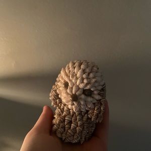 Brown and white shell made vintage  dog